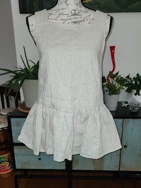 DISSH Daisy Natural Peplum Tank Top - NWT